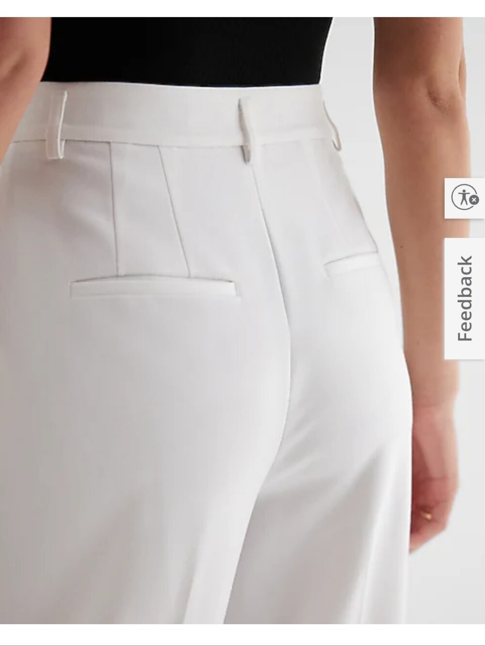 Express White Super High-Waist Wide-Leg Trousers - Picture 4 of 10